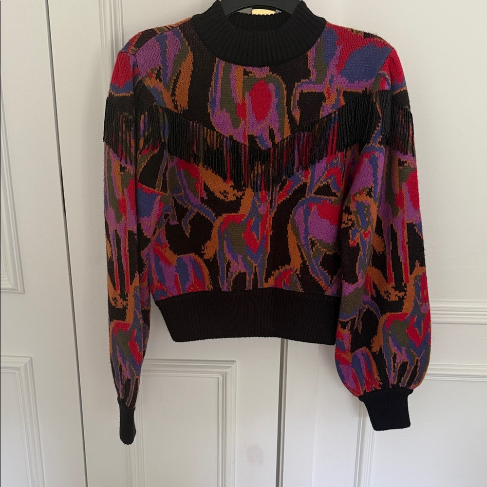 Farm Rio Sweater with Fringe